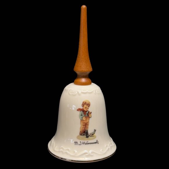 Hummel Other - Vintage M.J. Hummel (Goebel) "Bird Watcher" Porcelain Bell